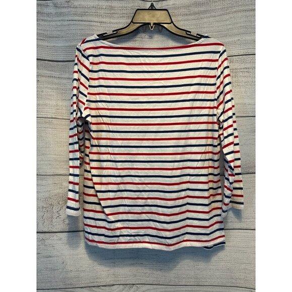 Vineyard Vines Red Blue White Stripe Top Size L - Picture 3 of 3